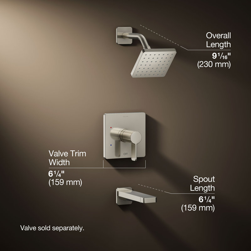Parallel™ Pressure Balanced Tub and Shower Faucet, Vibrant Polished Nickel