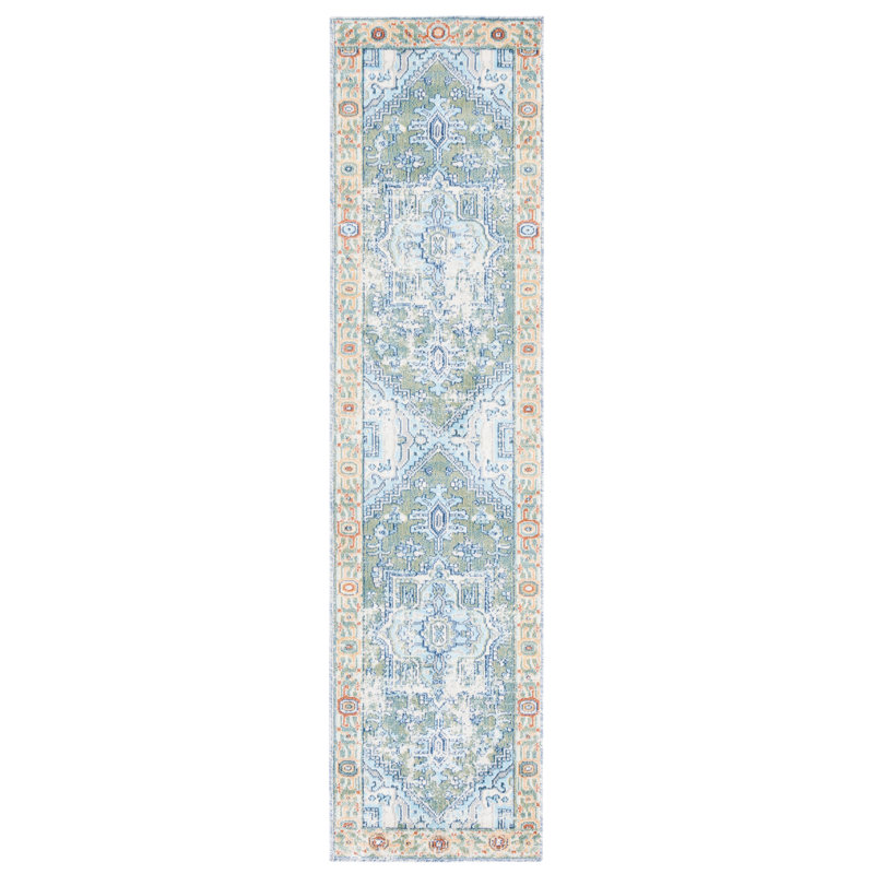 Emelly Performance Oriental Rug, Runner 2' x 8'