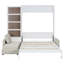 Grand lit escamotable, lit escamotable avec canapé et tablettes
