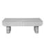 Table basse avec plateau en bois gris, table basse moderne Mid-Century avec tiroir cannelé, table basse de salon, bureau