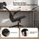 Cadell Ergonomic Office Chair, Home Office Desk Chairs with Lumbar Support, 3D Headrest and Flip Up Arms, Rockable Swivel