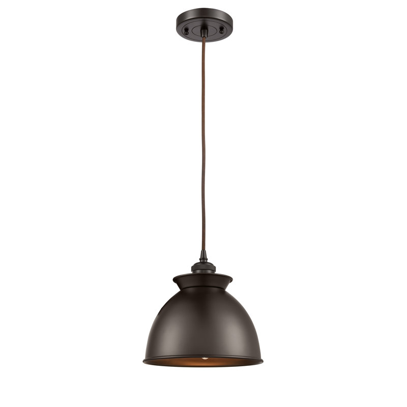 Luminaire suspendu en forme de dôme à 1 lumière Gustau