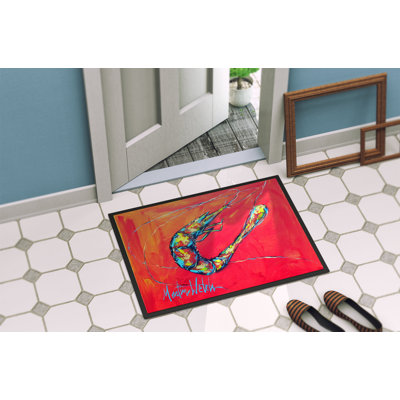 Tapis de porte intérieur à trois antidérapants pour fruits de mer crevettes