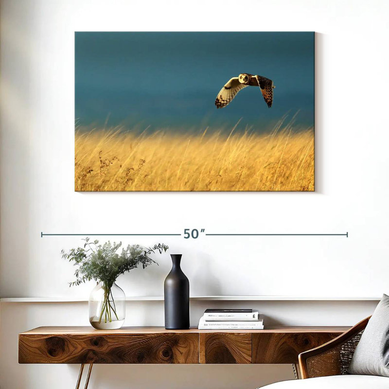 Owl In Flight, 26" H x 39" W