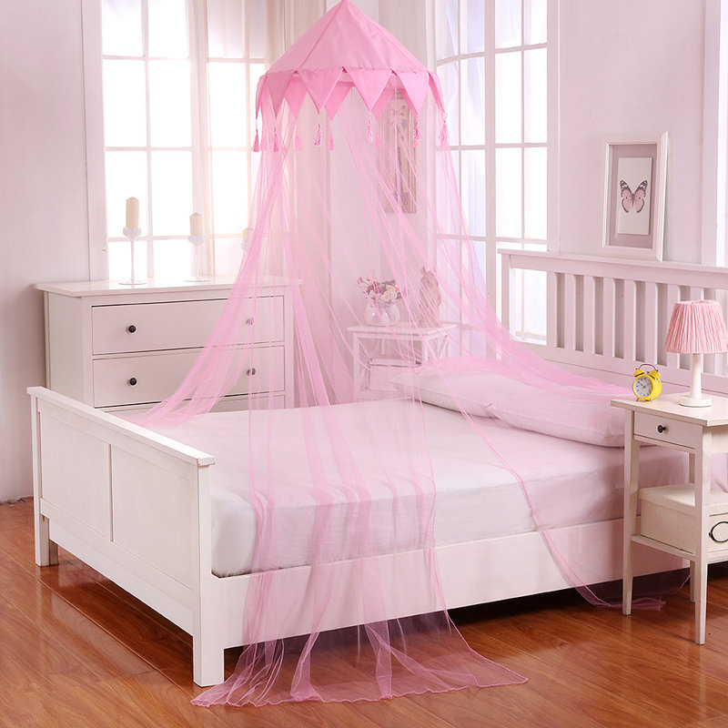  Lit à baldaquin pliable pour enfants, Rose