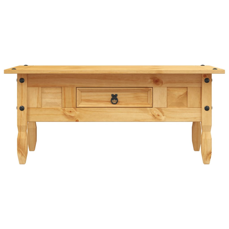 Solid Wood Frame Single Coffee Table with Storage