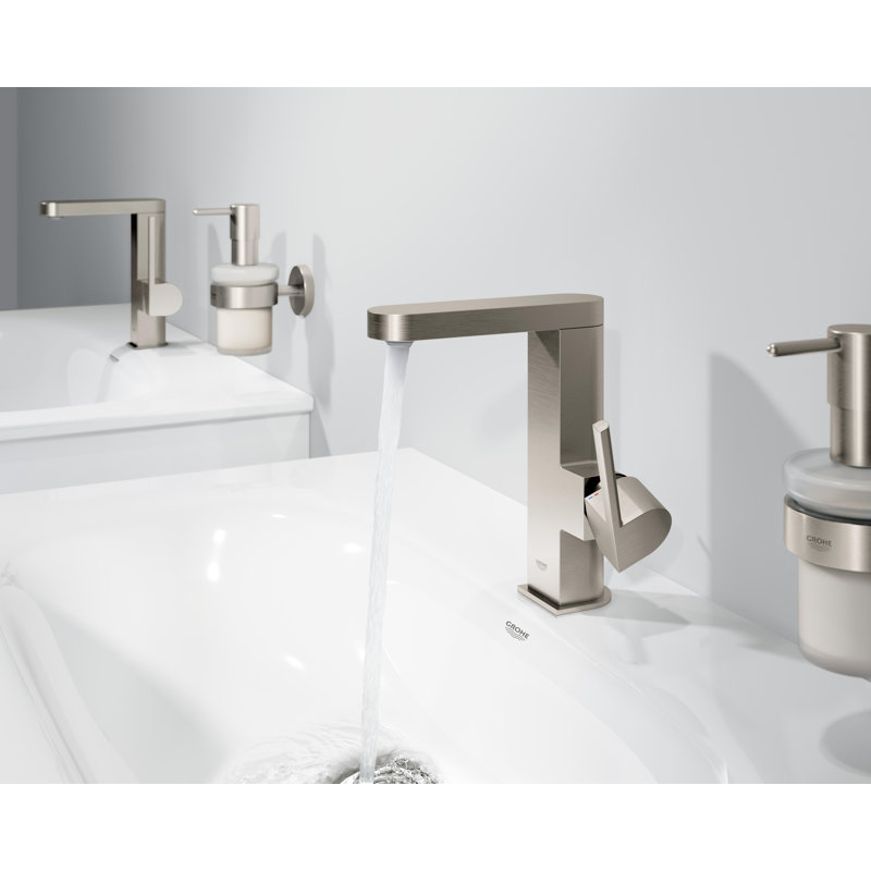Robinet de salle de bain monotrou avec drain Plus, Nickel brossé Infinity