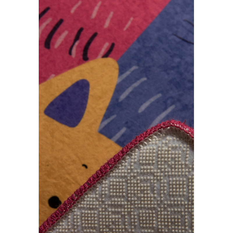 Stylish Area Rug, 4.6 x 6.2 Feet, 100% Polyester, 0.4 in Pile Height | Antibacterial, Non-Slip Underside, Machine Washable | Perfect for Living Room, Bedroom, and Dining Spaces, Durable & Easy to Maintain