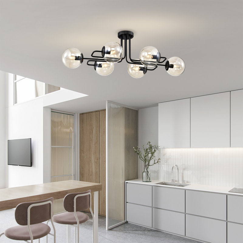 Glass LED Semi Flush Mount