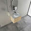 Meuble-lavabo mural 30 po avec lavabo d'art en céramique et 2 portes à fermeture en douceur, emballage KD, contreplaqué-801745965