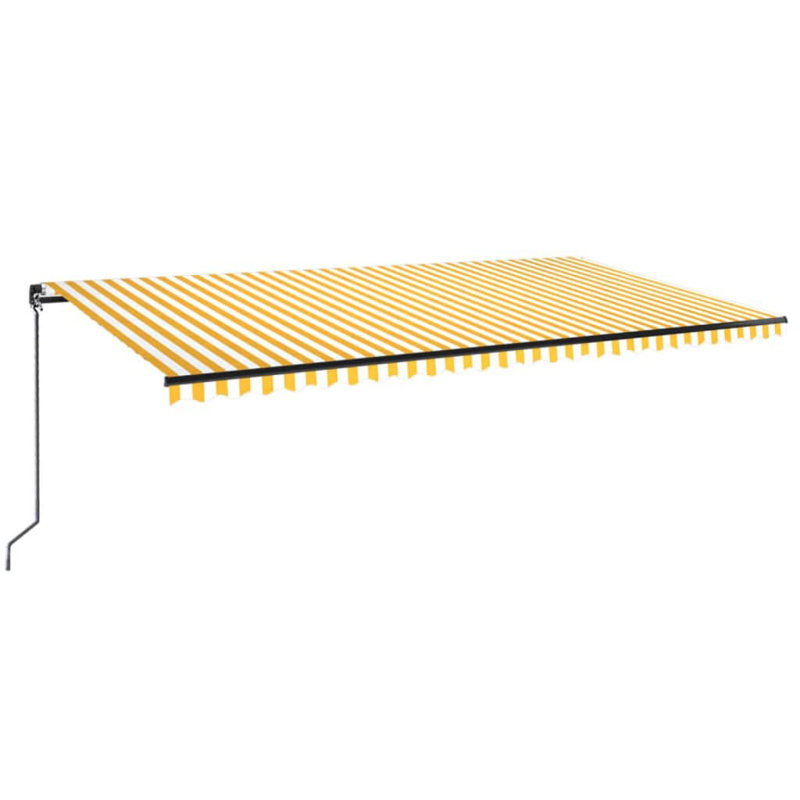 Nilgun Manual Retractable Patio Awning, Yellow