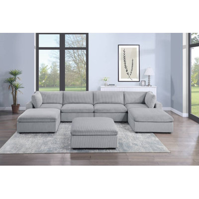 Canapé modulaire rembourré 7 pièces Milocci