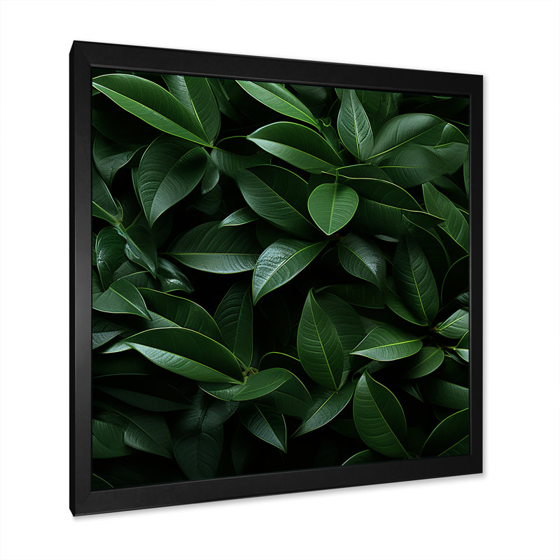 «Tropical Robusta Palm Rhythms I» sur toile, H 16 po x l 16 po x P 1 po, Cadre simple noir
