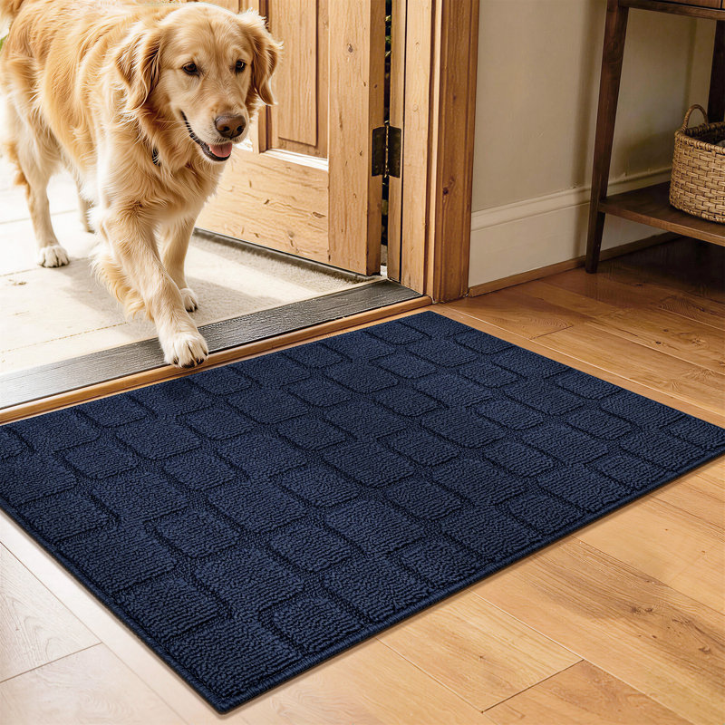 Tapis antidérapant antidérapant et résistant, Marine, 24 po x 36 po