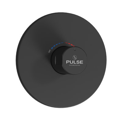 Valve de douche à pression équilibrée avec garniture ronde Diamond Line noir mat