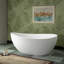 Baignoire autoportante contemporaine en résine de couleur unie mat L 63 po x l 35-3 / 8 po WOODBRIDGE