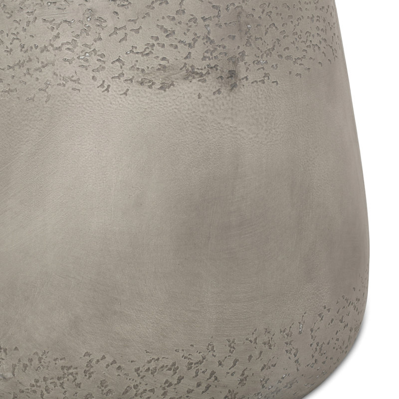 Table d'appoint en forme de tambour en béton léger - sans assemblage, l 18,55 po x P 18,55 po, 15,88 h, gris, aspect gris, forme béton, forme, 19 x 19 x 15,88