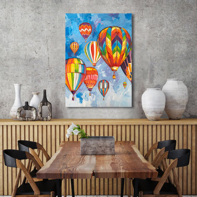 Hot-Air Balloons Parade 1 Piece Wrapped Canvas Painting