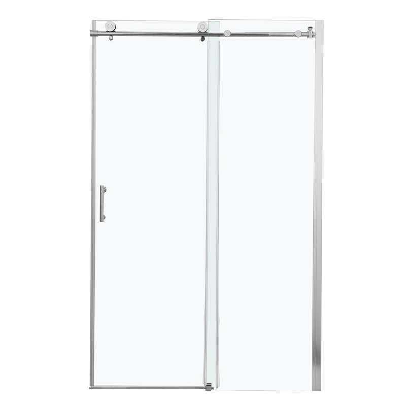 Shower Door 48" W X 76"H Single Sliding Bypass Shower Enclosure,Chrome