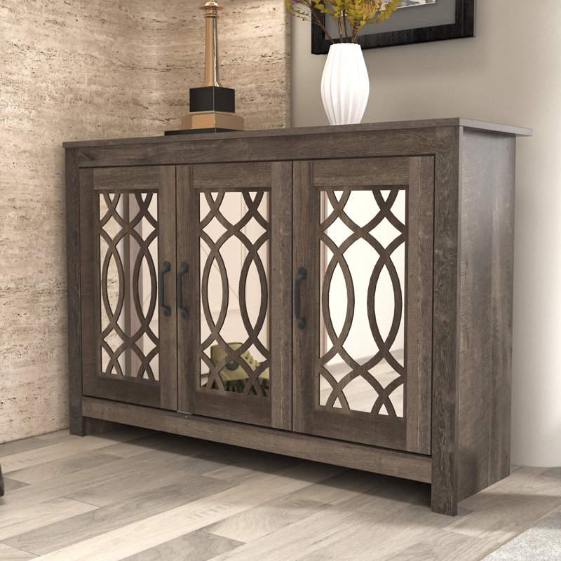 Eleana 16 Pair Shoe Storage Cabinet, Dark Dusty Oak
