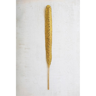  Feuille de Kejur Goldenrod tissée - 48 po de hauteur botanique décorative jaune (ensemble de 12)