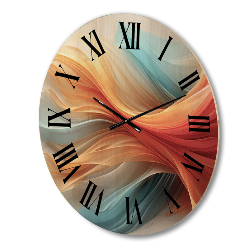 Horloge murale en bois massif Unais, Moyenne