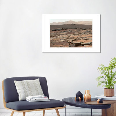Erosion On Mars, Curiosity Rover Image Wall Art Print - Framed Fine Art Paper