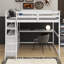 Lit mezzanine double avec bureau et tablettes-118032026-118032025