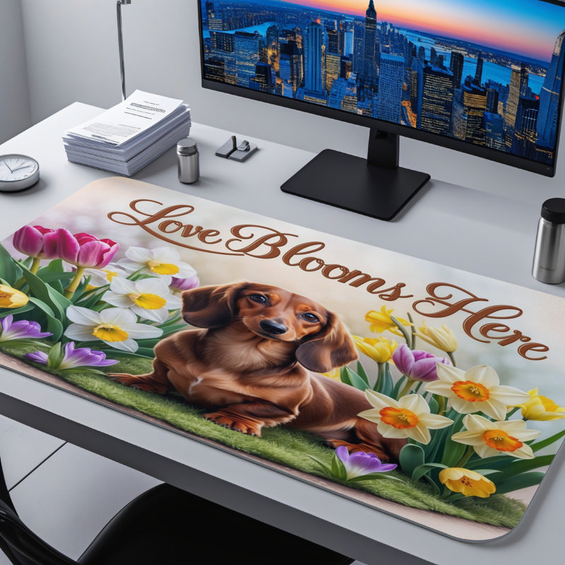 Polyester Desk Pad, 14.4x12.1
