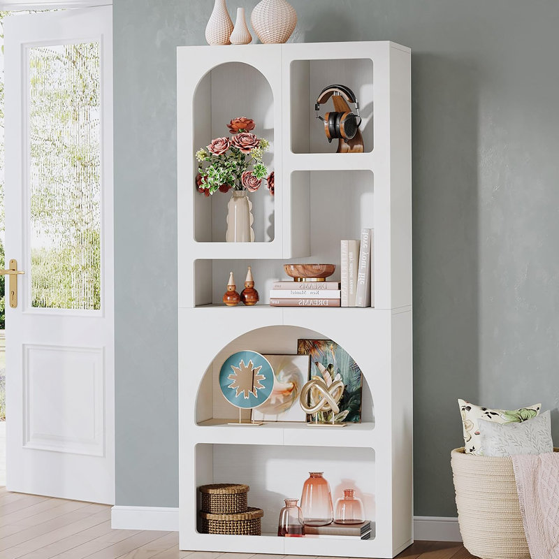 Bibliothèque géométrique arquée à 5 tablettes