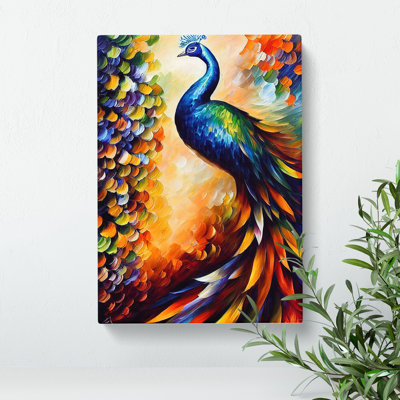Peacock Portrait No.4 - Wrapped Canvas