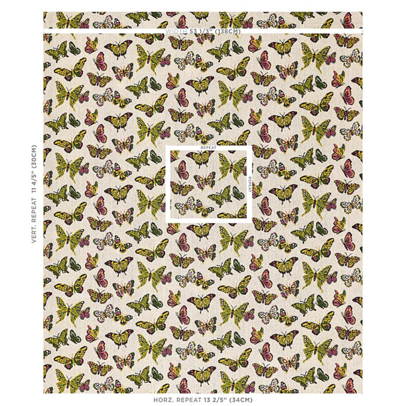 Butterfly Épinglé Fabric