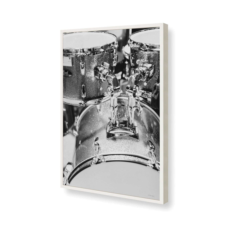 «Keep the Beat II» par Jennifer Rigsby, reproduction d'art, 24 W x 36 H, White, Framed Print