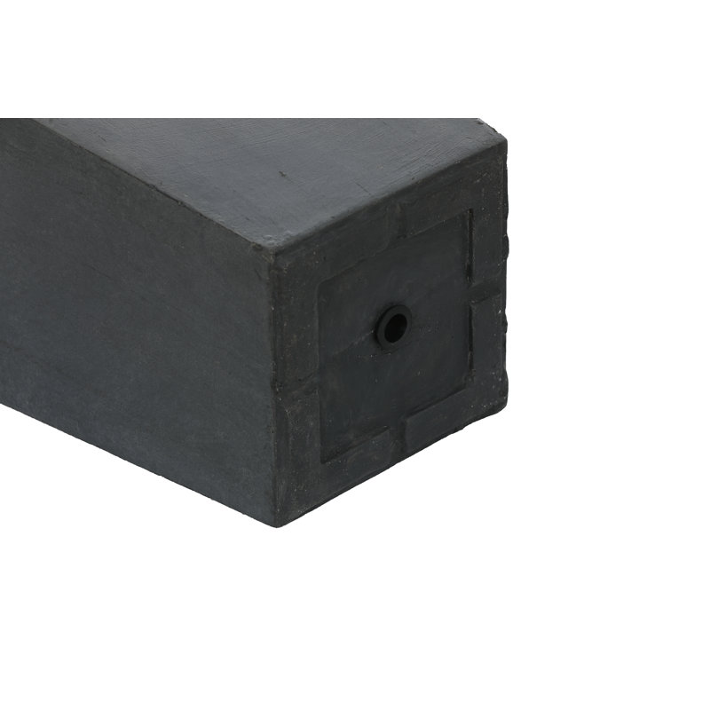 Talarico Handmade Tall Tapered Square Planter, 18.5" H x 9.4" W x 9.4" D, Gray