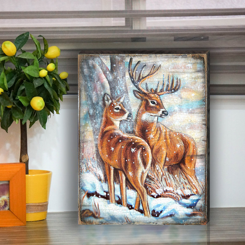 Schmid Animals Wood Block, 5.5" H x 7" W x 1" D