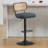 Adjustable Height 360° Swivel Bar Stools With Rattan Backrest-501981490