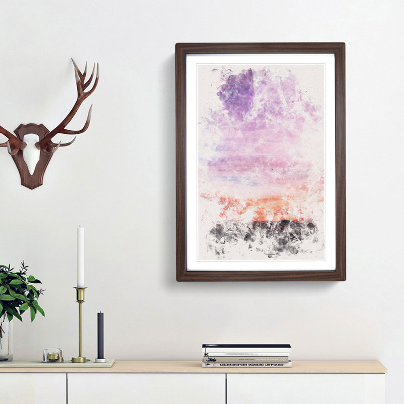 Sky Above the Mountain - Picture Frame Graphic Art Print, Walnut Framed, 87cm H x 62cm W x 2cm D