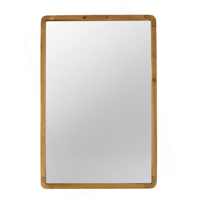 Charming Rustic-Modern Wooden Mirror For Versatile Room Decoration, Perfect For Adding A Touch Of Elegance And Style.