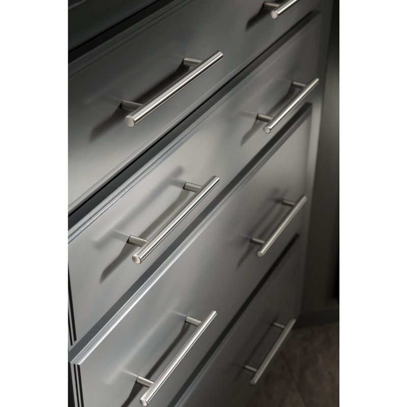Stainless Steel 5'' Modern Brushed Bar Pull Set of 10