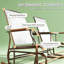 Nordic Style Glider Bench,Outdoor 2-Person Glider Bench