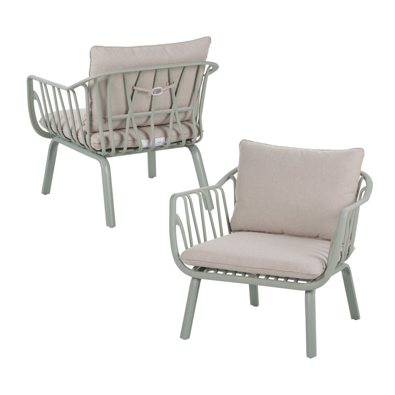 Confortable chaises de patio, ensemble en PP et en fer pour la maison