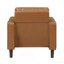 Chaise longue moderne en similicuir brun