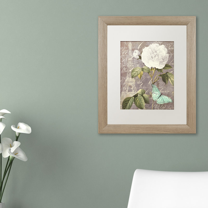 «White Rose» par Jadaya, impression encadrée, H 20 po x l 16 po x P 0,5 po, Noir, Beige