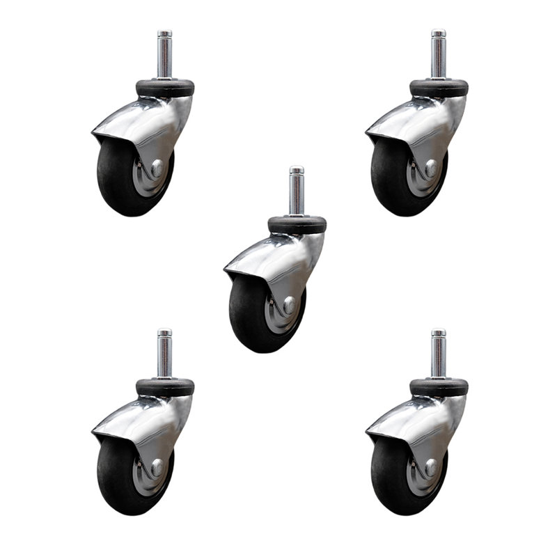 Rubber Caster, Chrome