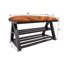 Banc de rangement rembourré avec tablettes