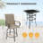 Patio Swivel Bar Sets, Outdoor High Top Bar Set With Outdoor Swivel Chairs And Glass Bar Table-1860016880-1860016884