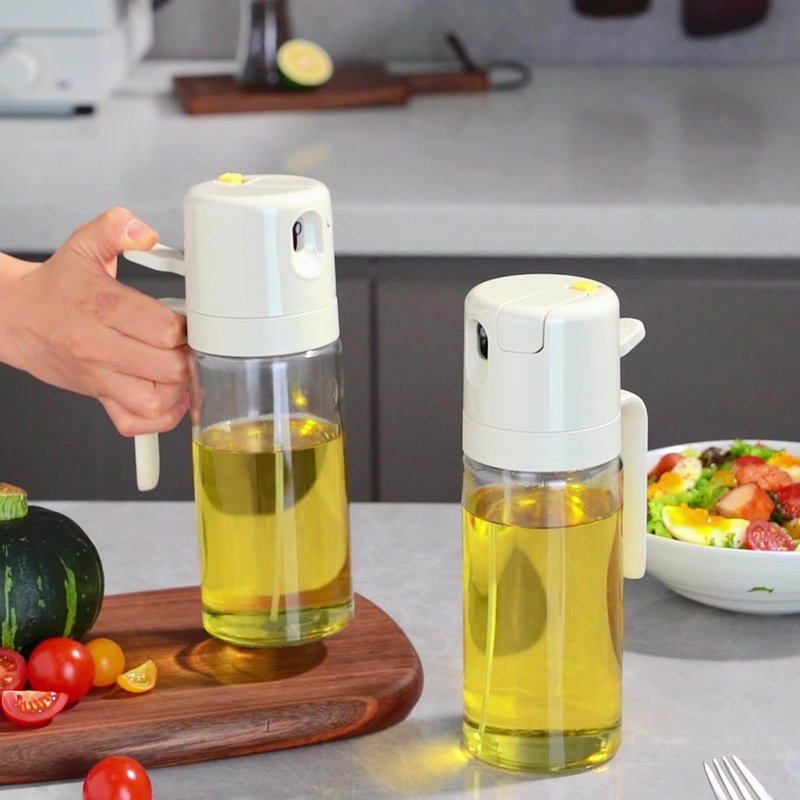 Vaporisateur d'huile pour bouteille d'eau et gicleur en verre à pousser et à verser