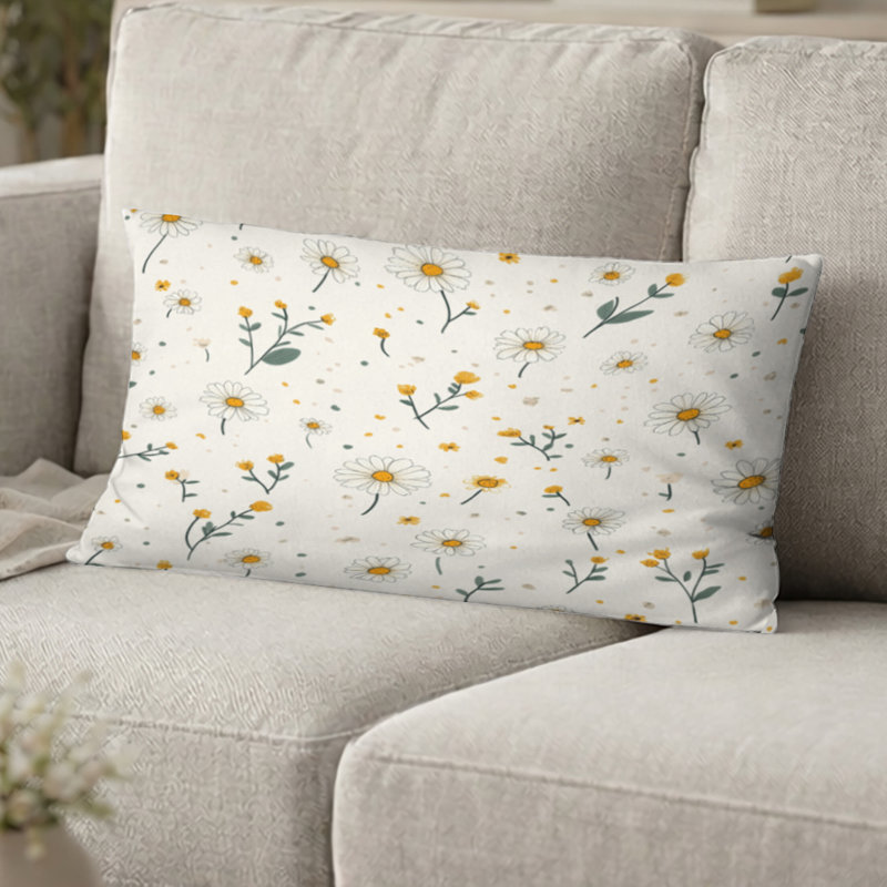 Coussin Floral, H 12 po x l 20 po