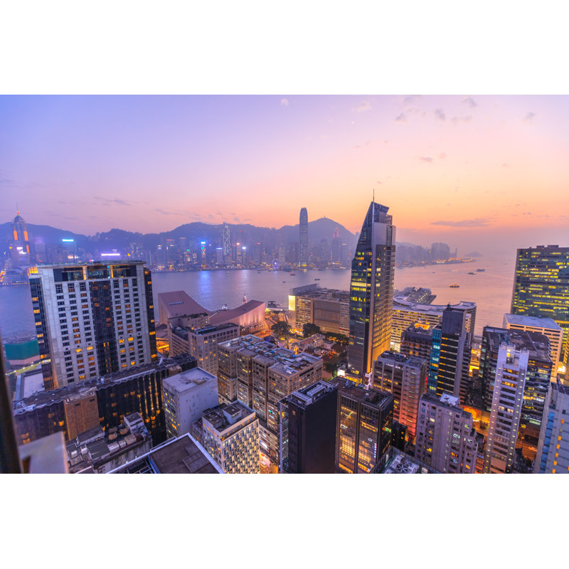 Hong Kong View 1 Piece Wrapped Canvas Wall Art, 51cm H x 76cm W