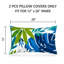 Ensemble de 2 housses de coussin lombaire intérieur / extérieur 12 po x 36 po hydrofuges et résistantes à la décoloration